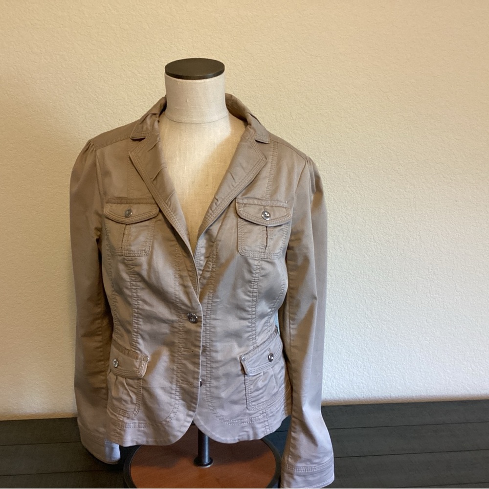 White House Black Market Taupe Utility Blazer